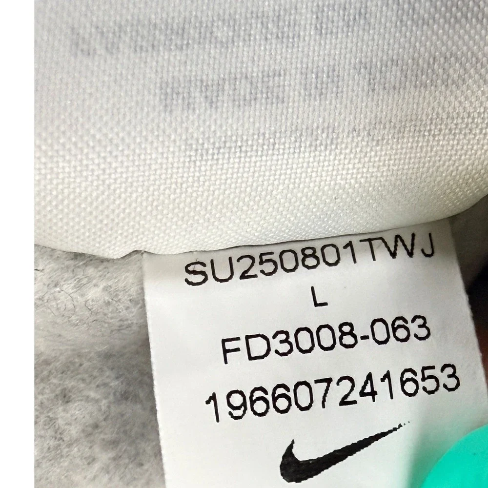 Nike‎ Kids Joggers Fleece Sweatpants Logo L Gray Cotton Blend Athletic